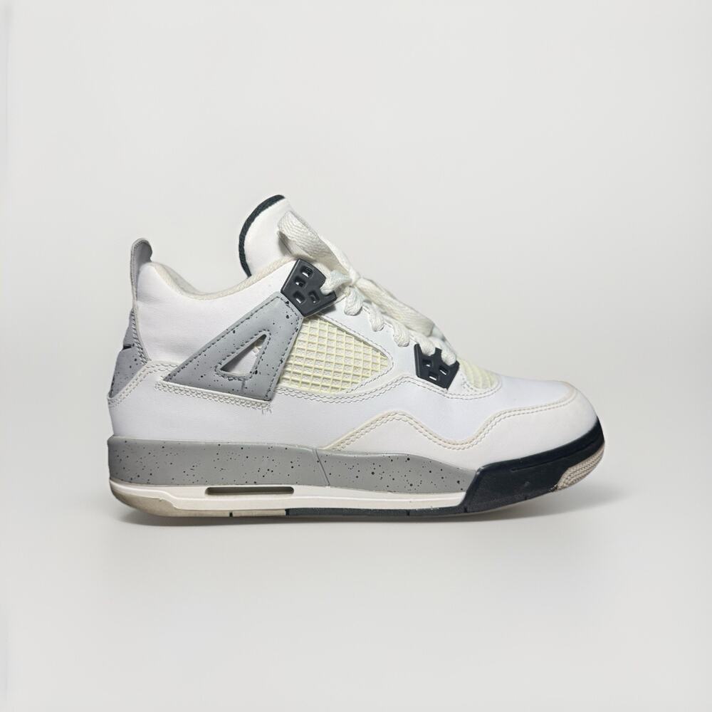 Air Jordan 4 Retro OG White Cement 2016 840606-192 GS 5.5Y Women’s 7 Used